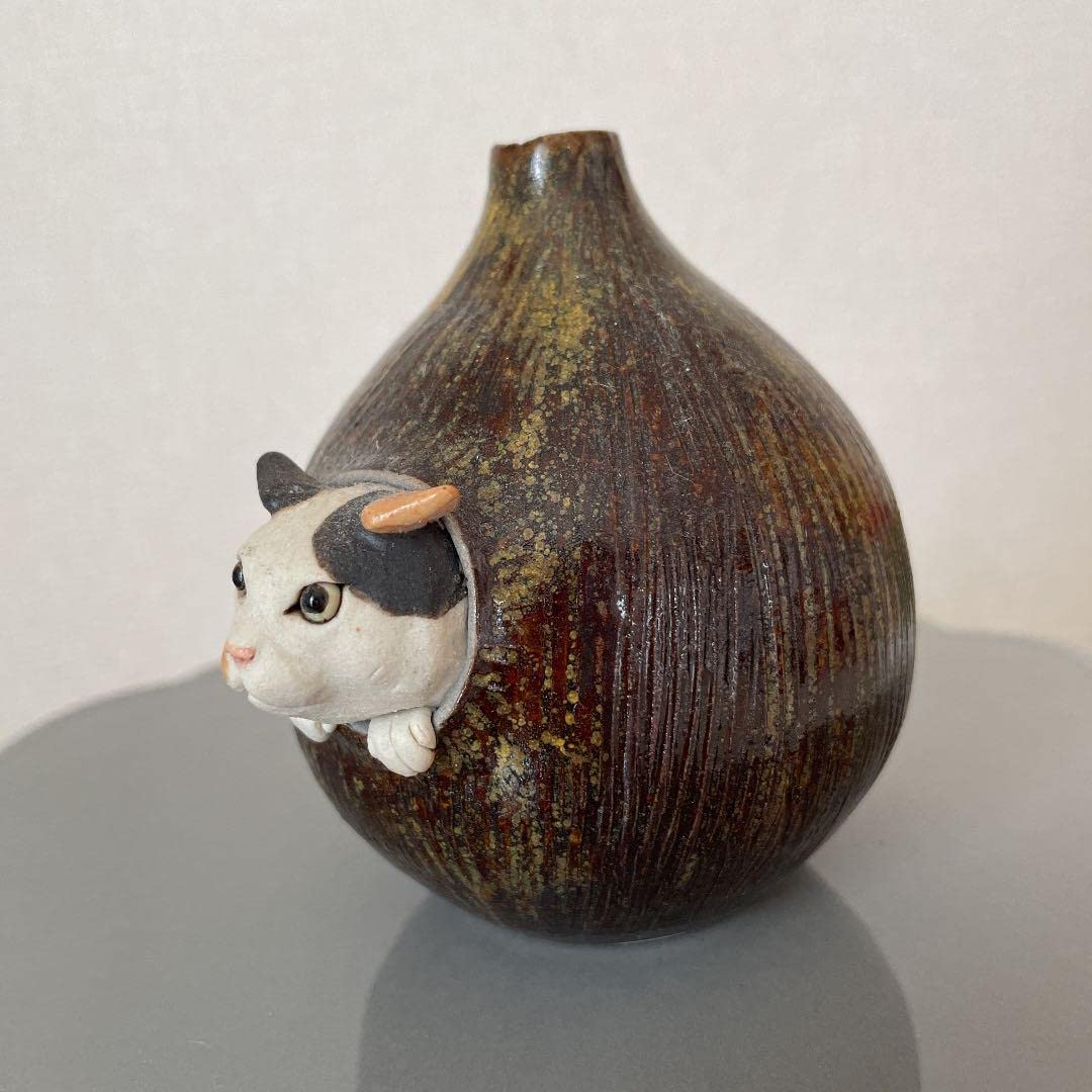 セレクトショップ ゆとり炉 一輪挿し のそき見シリーズ 猫